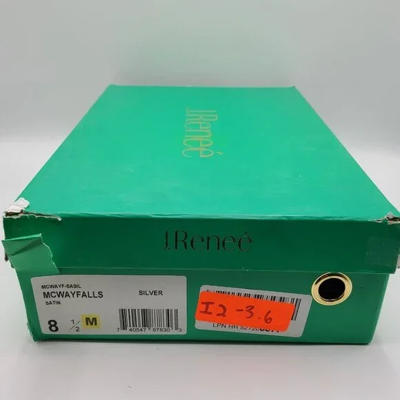 J. Renee Mcwayfalls Silver Dress Sandal High Heel Size 8.5 Shoes - Picture 9 of 10